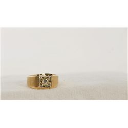 14Kt Gold Man's .35 Carat Solitaire ring