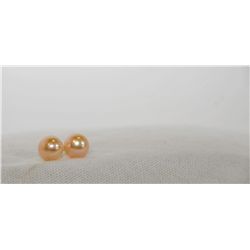 14Kt gold Pink Pearl Studs