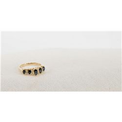 14Kt Gold Sapphire & Diamond ring
