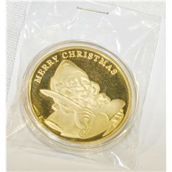 2013 Santa Happy Holidays Gold Clad Coin