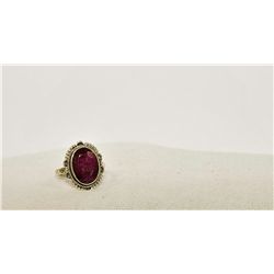 Estate .925 Silver Ruby ring