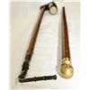 Image 2 : Wooden walking stick with concealed glass liqour