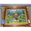 Image 1 : Folk art signed on back original oil on board