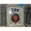 Image 1 : Miller light lighted beer advertisment sign