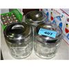 Image 1 : 3pc glass canister set