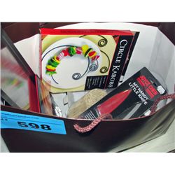 One brown store bag filled with assorted new