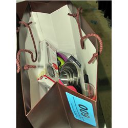 One brown store bag filled with assorted new