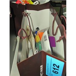 One brown store bag filled with assorted new