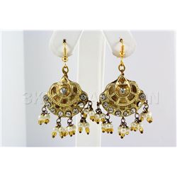 7.51GRAM INDIAN HANDMADE LAKH FASHION EARRING