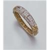 Image 1 : A GOLD AND DIAMOND BANGLE the 18K gold hinged