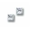 Image 1 : A PAIR OF DIAMOND STUDS each with a princess-