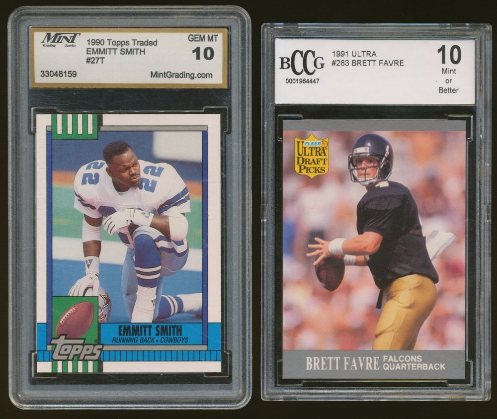 1990 Topps Traded #27T Emmitt Smith Rookie Graded BCCG 10