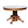 Image 1 : Oak Round Clawfoot Table