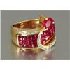 Image 2 : 18kt Yellow Gold Ruby & Diamond Ring