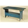 Image 2 : Blue Painted Texas Bench Table with Storage
