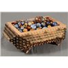 Image 1 : Bennington Shooter Marbles In Tramp Art Box