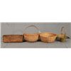 Image 1 : Collection of 4 Antique Wicker Baskets