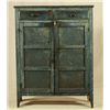 Image 1 : Green Painted Punched Tin Pie Safe
