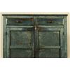 Image 2 : Green Painted Punched Tin Pie Safe