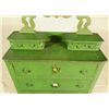Image 2 : Green Painted Vanity With Mirror