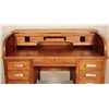 Image 3 : Tiger Oak Roll Top Desk & Chair