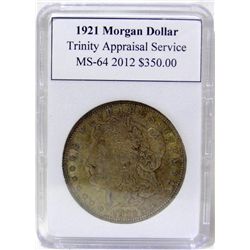 1921 Morgan Silver Dollar TAS MS-64