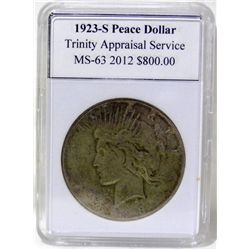 1923-S Peace Silver Dollar TAS MS-63