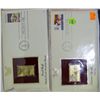 Image 2 : Four 22kt First Day Issue Stamps (Gold Plated)