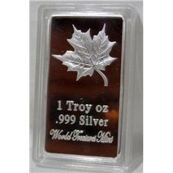 1 Troy Ounce .999 Silver Clad Bar