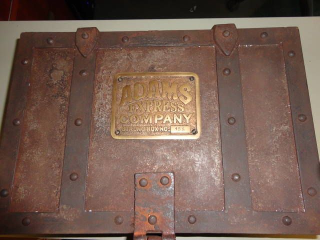 ADAMS EXPRESS OLD WEST METAL STRONG BOX, 5.5