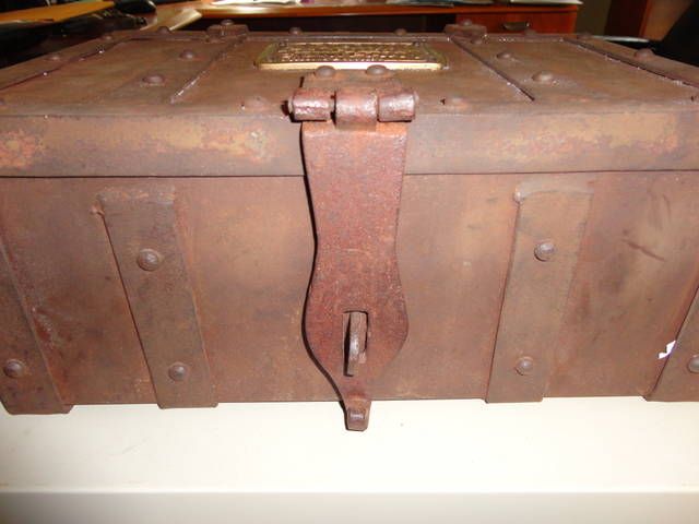 ADAMS EXPRESS OLD WEST METAL STRONG BOX, 5.5