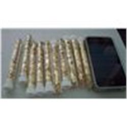 10 Large Vials of Gold Flakes 4"