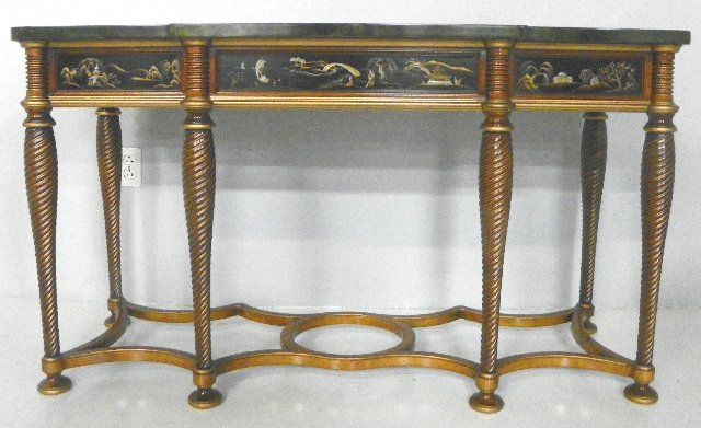 John Widdicomb Chinoiserie Console Table