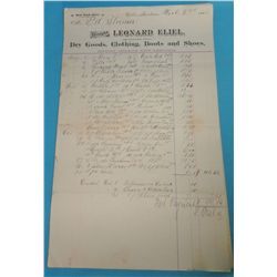 Collection of Eleven Dillon, MT. Territory Merchant Ledgers. 16pp. 1885 – 1892 mostly 1880’s.