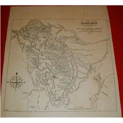 Map: The Black Hills of the Cheyenne. Map of the Explorations and Surveys made under the direction o