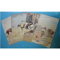 C.M Russell quartet series of Just a Little Sunshine, Just a Little Rain, Just a Little Pleasure, & 