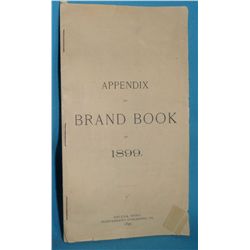 Brand Book of 1899 appendix. Helena, MT. 1899. 42 pp. Supplement was brought up in such form that it