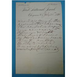 Wyoming Territory Bill of Sale for Horses penned by “Honest” John Sparks, 1 pp. recording sales of 3