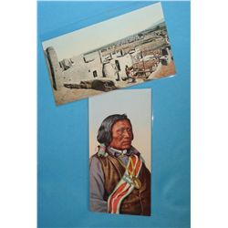 Haynes, F.J. Two original chromolithographs a Runner for Chief Ouray. 7 1/8” x 3 ¾. New Mexico Taos 