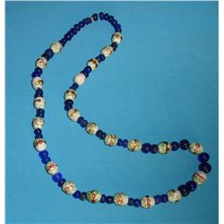 GLASS BEAD NECKLACE - 19th Century. Native America.