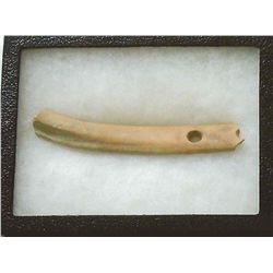 Buffalo bone arrow shaft tool, Mandan tribe, North Dakota