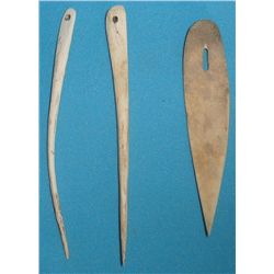 Three Mandan/Arikara bone awls.1800’s or earlier.