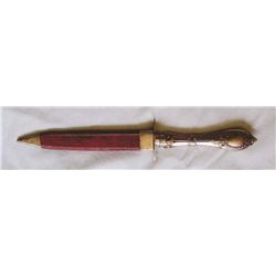 Sheffield Bowie knife, ca. 1870’s, inscribed “Never draw me without reason, nor sheath me without ho