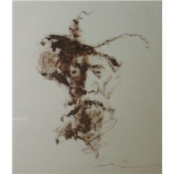 Kelley, Ramon Study for an Oil. Pastel with Watercolor. 1982. 7 ½” x 6 ½
