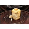 Image 4 : Chinese bone or ivory carved snuff bottle with stopper