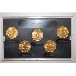 2006-D State Quarter Mint Set; Layered In Pure 24K; BU; EST. $5-10