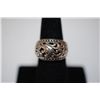 Image 1 : Sterling Silver Ring Size 7 With Swirled Pattern; .925 Silver; EST. $10-15
