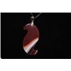 Image 2 : Black Leather Necklace With S-Shaped Multi-Colored Stone Charm; EST. $5-10