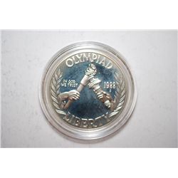 1988-S US Olympiad Commemorative $1 Proof; .900 Silver .8594 Oz.; EST. $35-45
