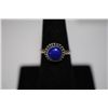 Image 1 : Sterling Silver Ring Size 8 With Round Blue Stone; .925 Silver; EST. $10-20